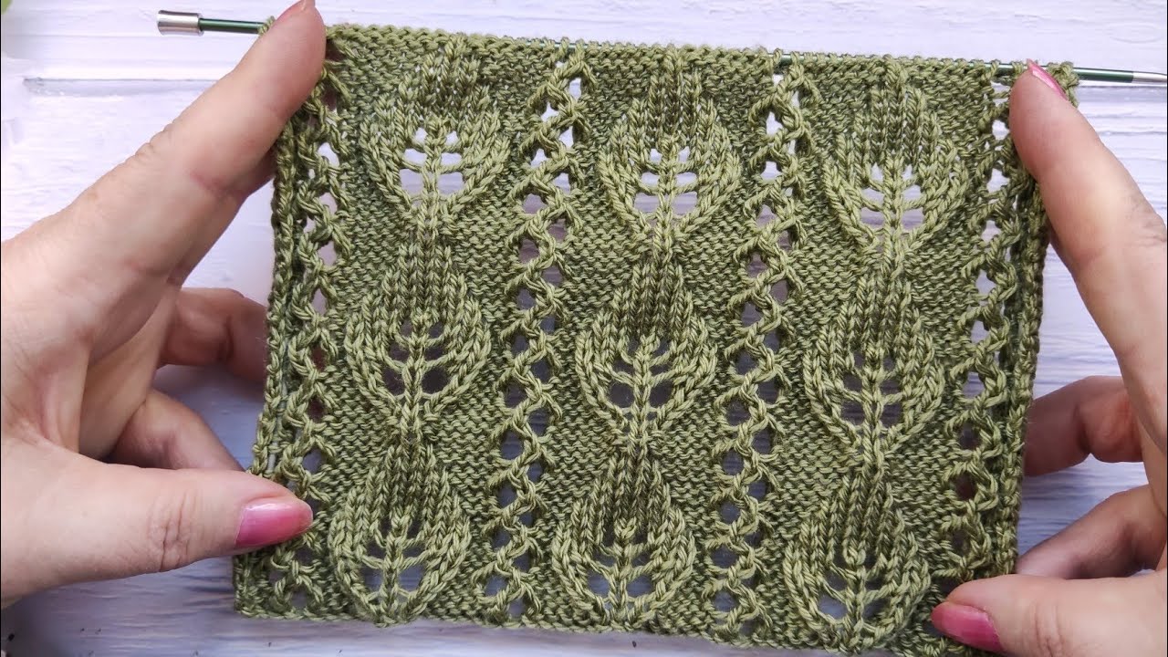 Lace Leaf Stitch | Ajour-Blattmuster stricken | Punto Traforato ai ferri | Point ajouré au Tricot