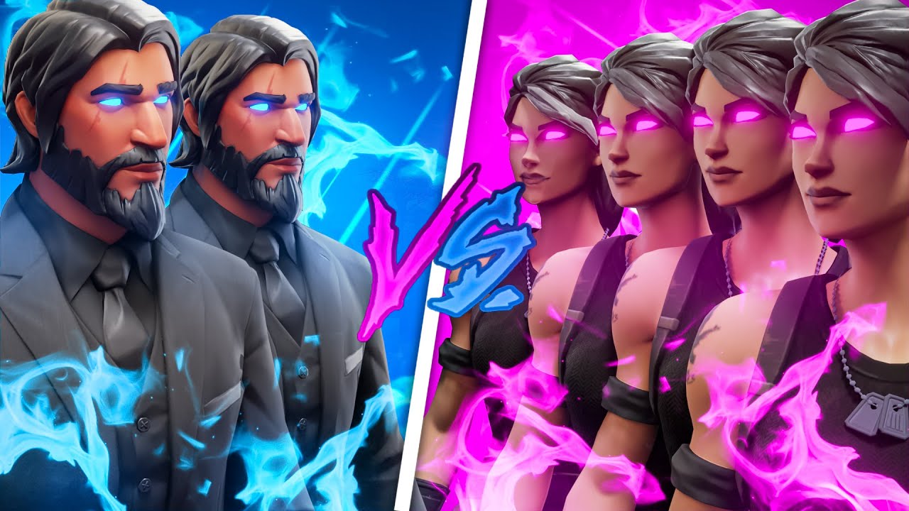 2 профессионала Fortnite против 4 Egirls...