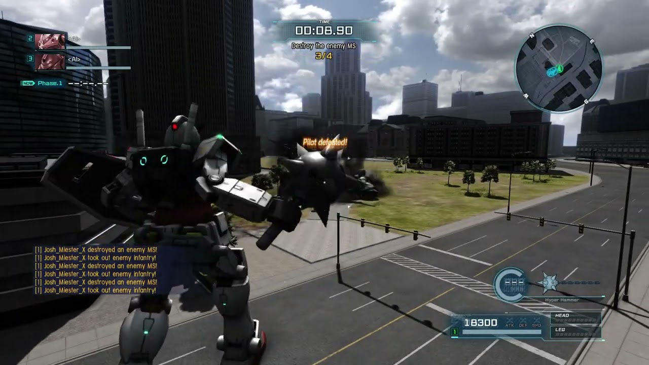 3 Zeeks, 1 throw (MOBILE SUIT GUNDAM BATTLE OPERATION 2)