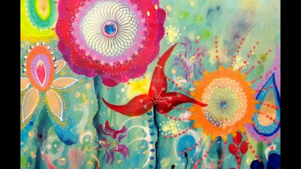 Sea Garden - mixed media painting by Wyanne