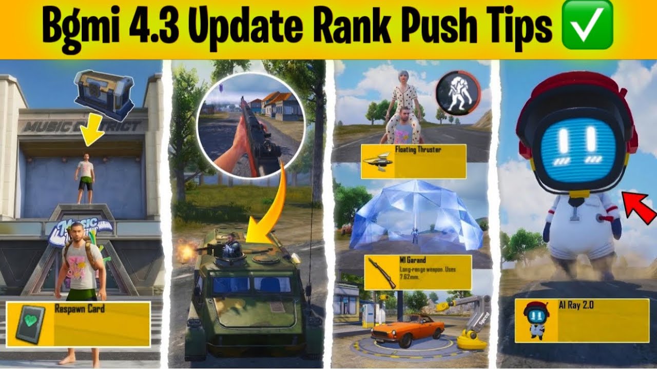 DAY 57🇮🇳 BGMI 4.3 update rank push strategy ✅ how reach conqueror in 4.3 update 