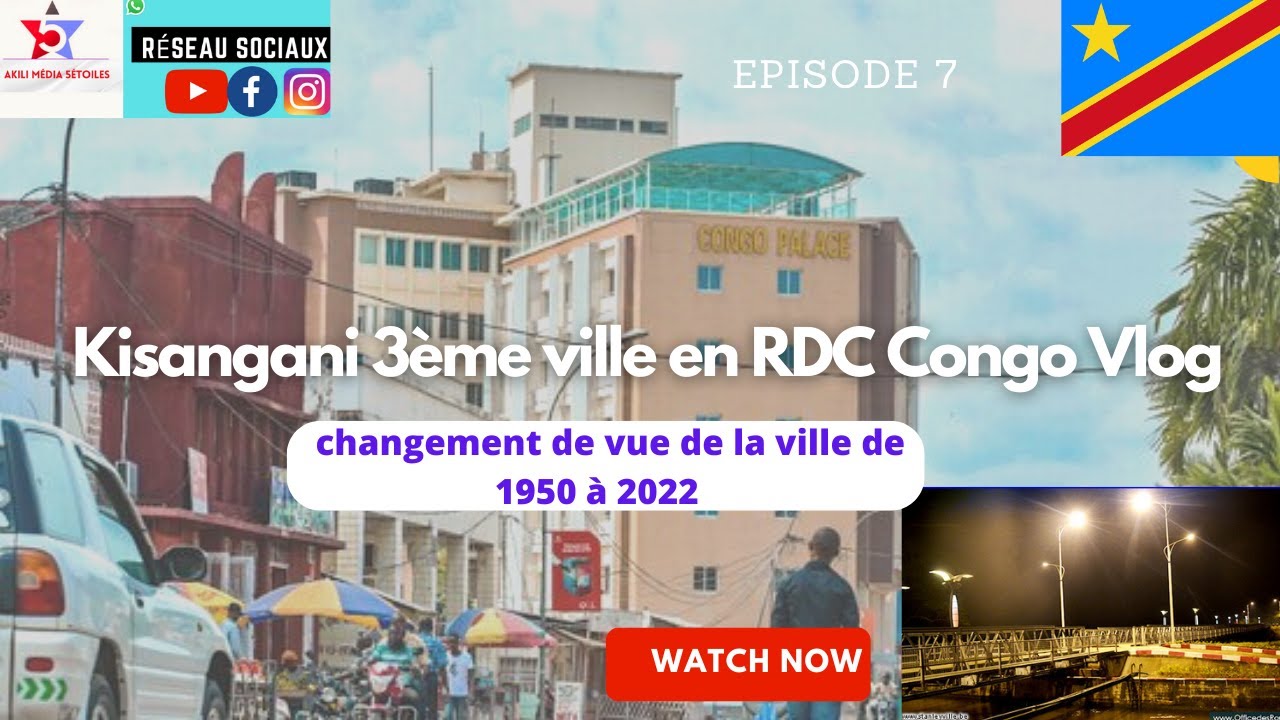 Vlog Kisangani Congo🇨🇩: vue de la ville après l'indépendance 1960-2022. Boyoma découverte le 30 juin