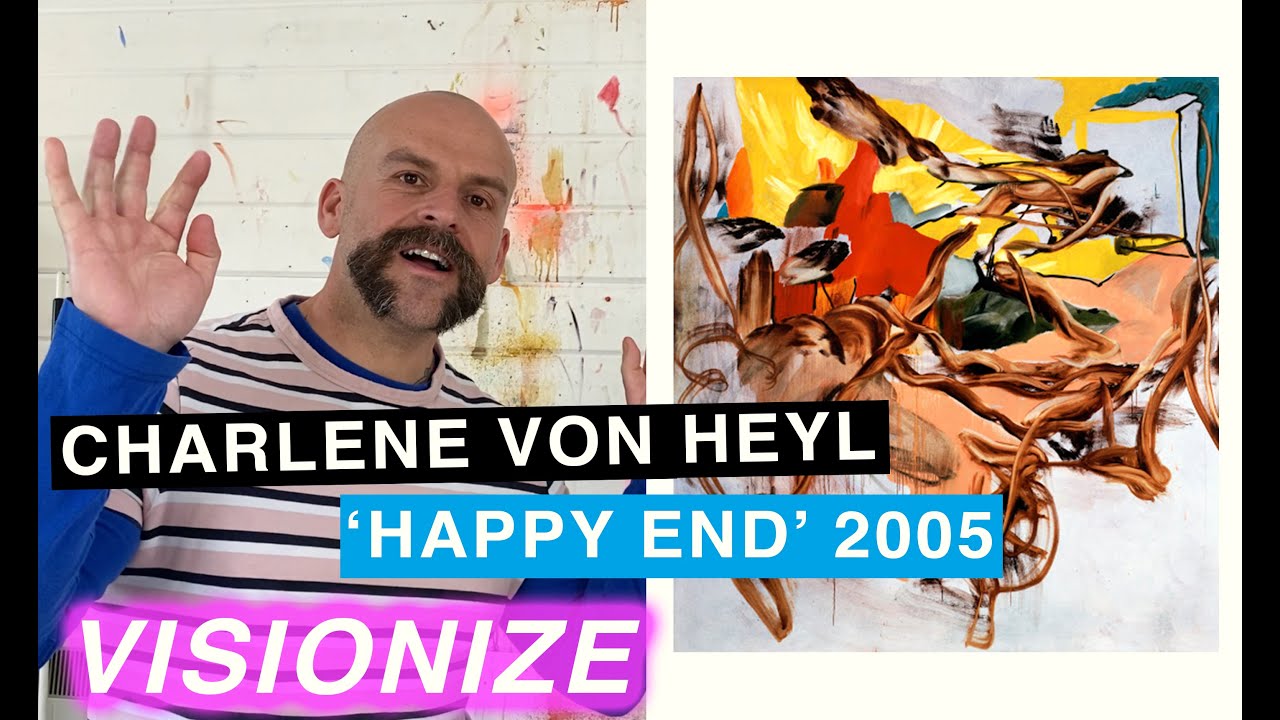 CHARLENE VON HEYL, HAPPY END, 2005. VISIONIZE. Audio description of abstract painting.