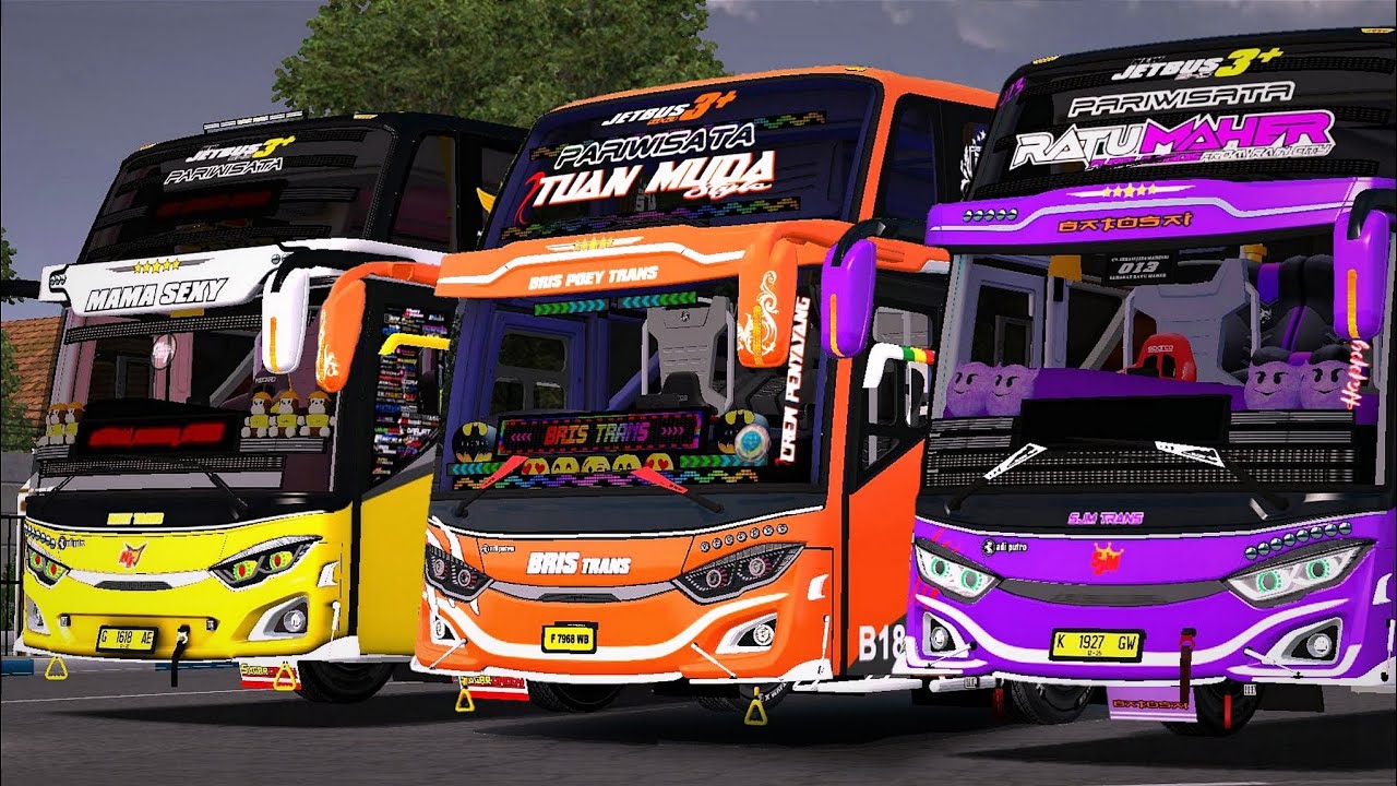 BAGI-BAGI !! 3 MOD BUS JB3+ ️FULL STROBO & ANIMASI SUPER DETAIL TERBARU 2022 || MOD BUSSID