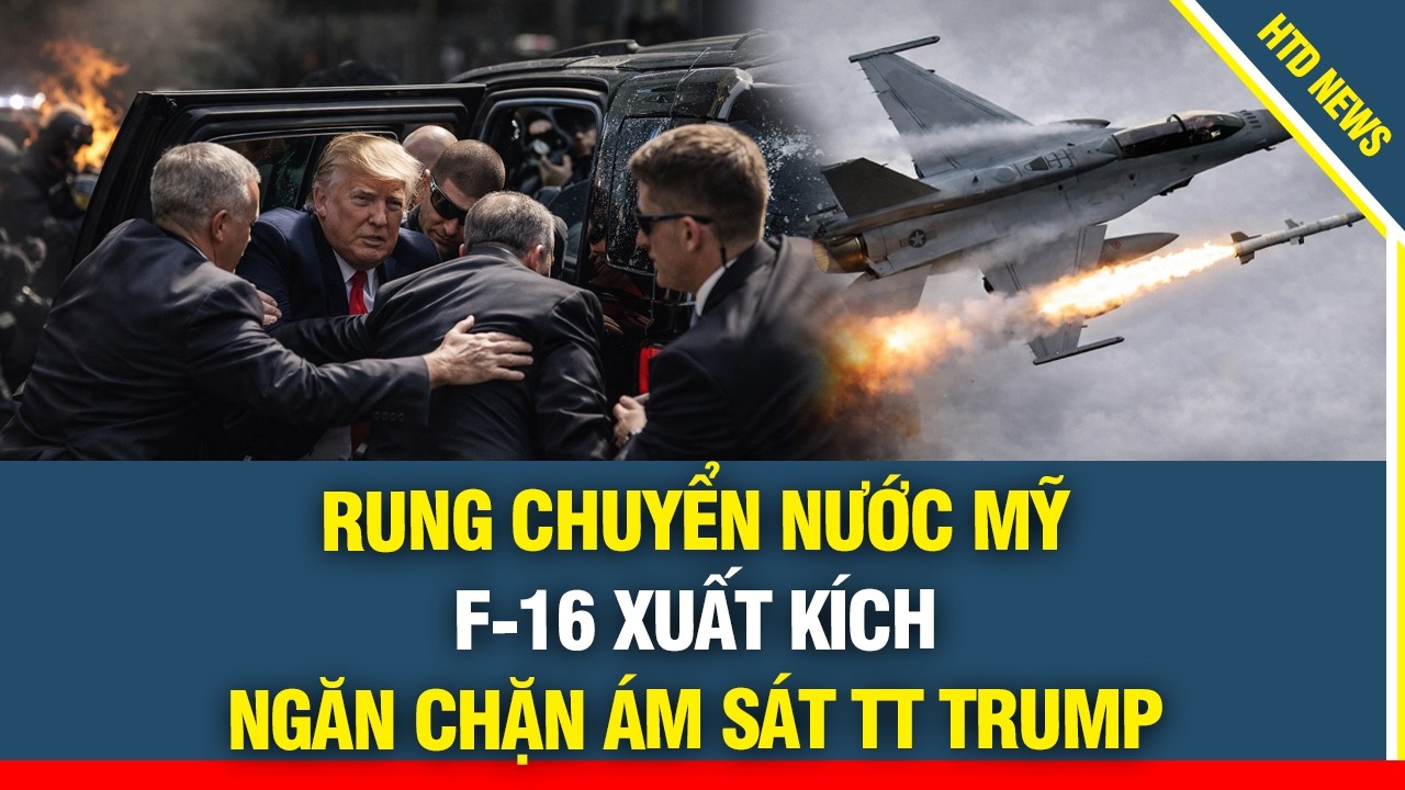 RUNG CHUYỂN NƯỚC MỸ: TT Trump bị &aacute;Ɱ s&aacute;т ngay giữa th&agrave;nh tr&igrave; đỏ, F-16 buộc phải xuất k&iacute;ch ngăn chặn