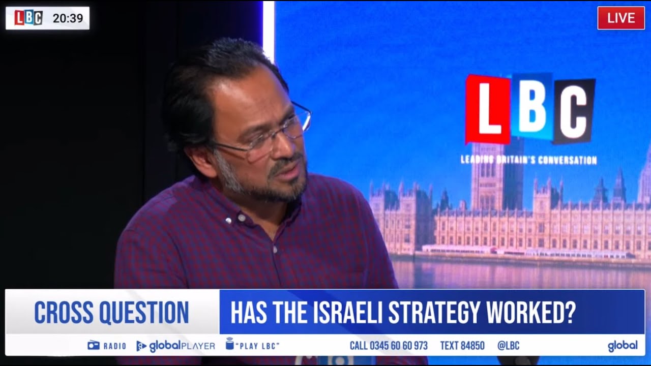 Ajmal Masroor's straight talk about GAZA Ceasefire with Iain Dale on LBC Cross Question 22-11-23