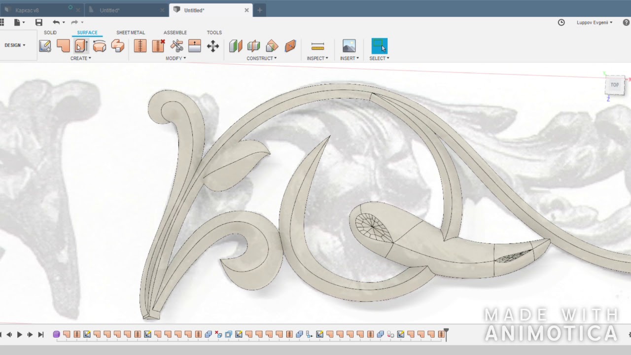 Fusion 360. Floral Carving Modeling. Part 1