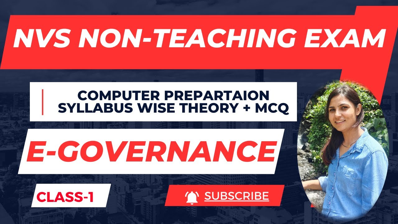 What is E-Governance and its types | NVS Non Teaching Exam | NVS MTS Computer Class| By Chealsha Mam