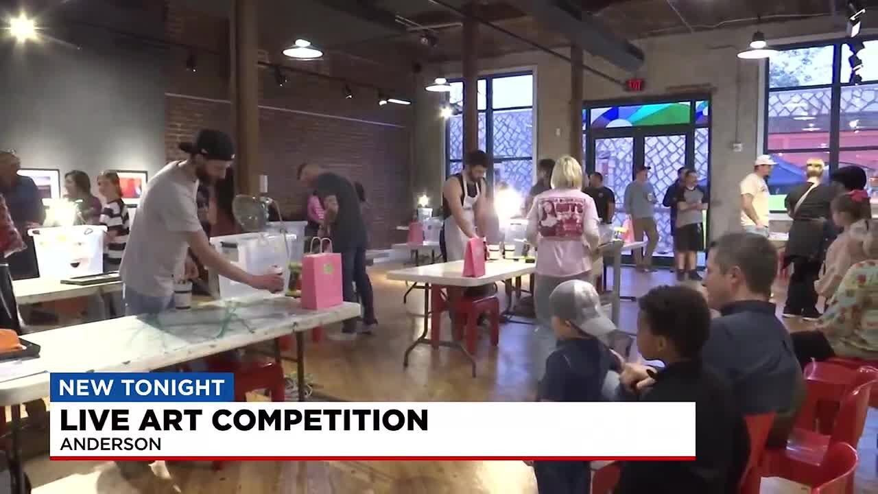 Live art competition in Anderson