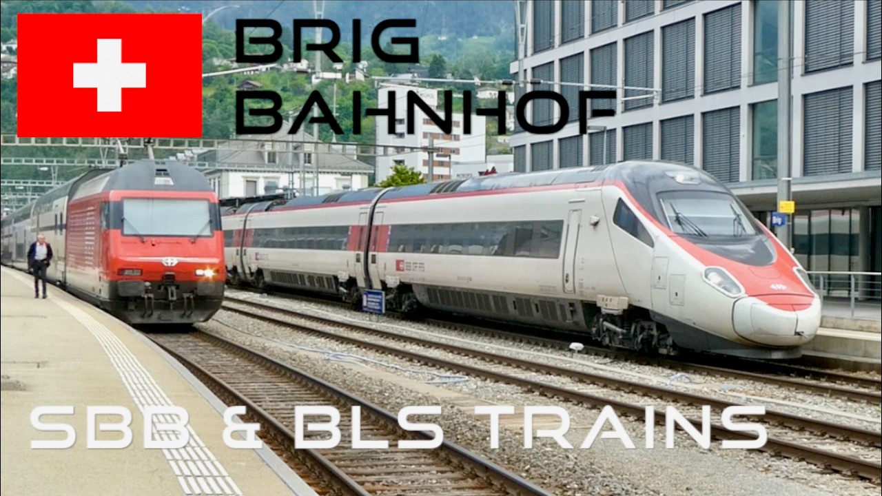 Switzerland: Brig - SBB & BLS Passenger Trains at the Mainline Station
