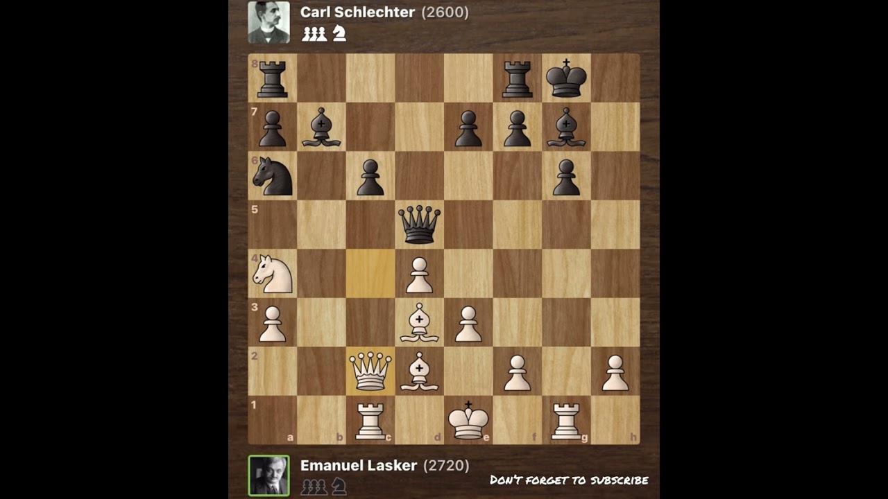 Emanuel Lasker vs Carl Schlechter • World Championship Match, 1910