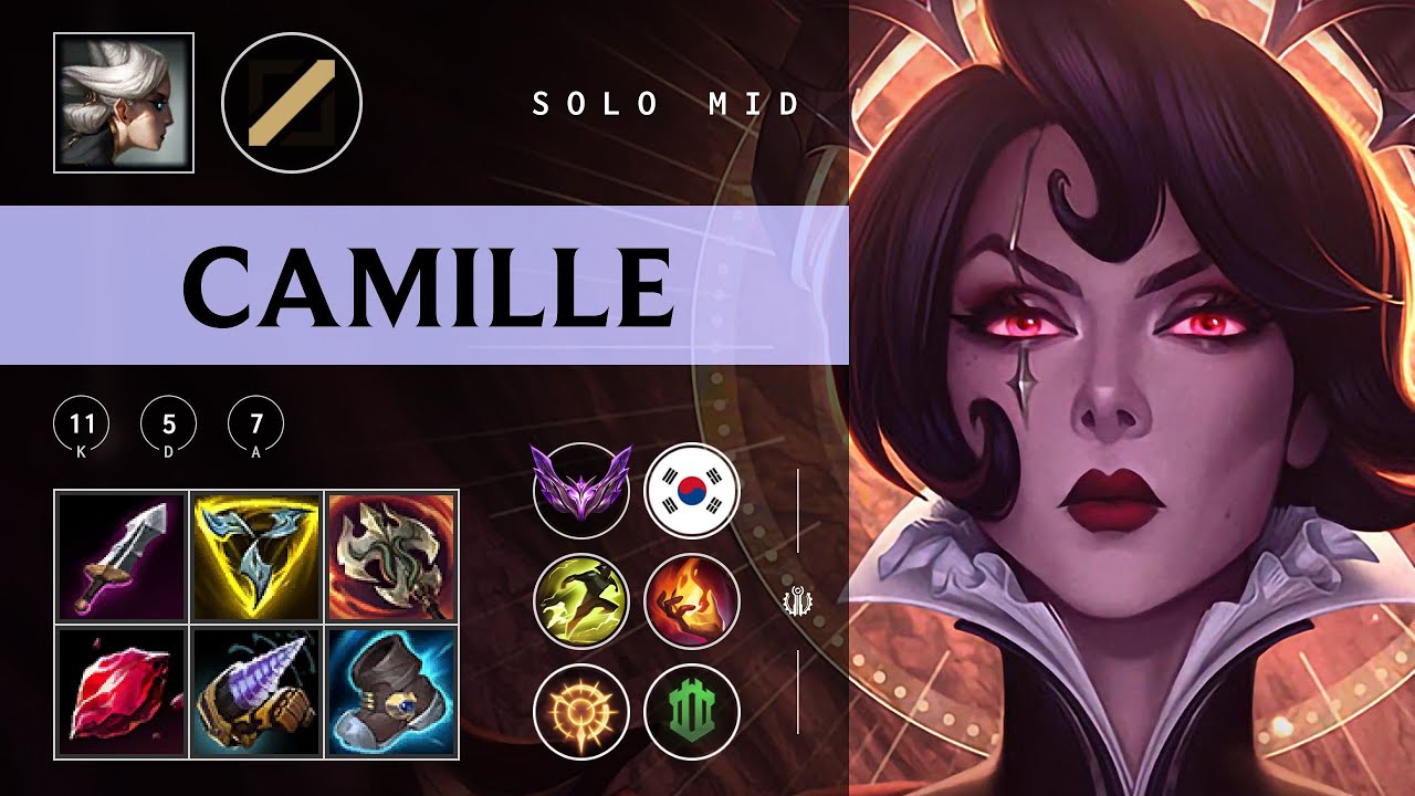 Camille Mid vs Mel - KR Master Patch 25.22