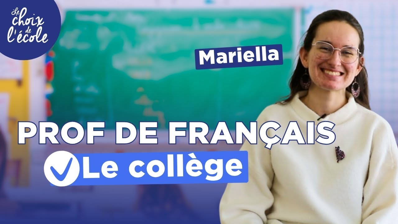 Je suis prof de français en collège