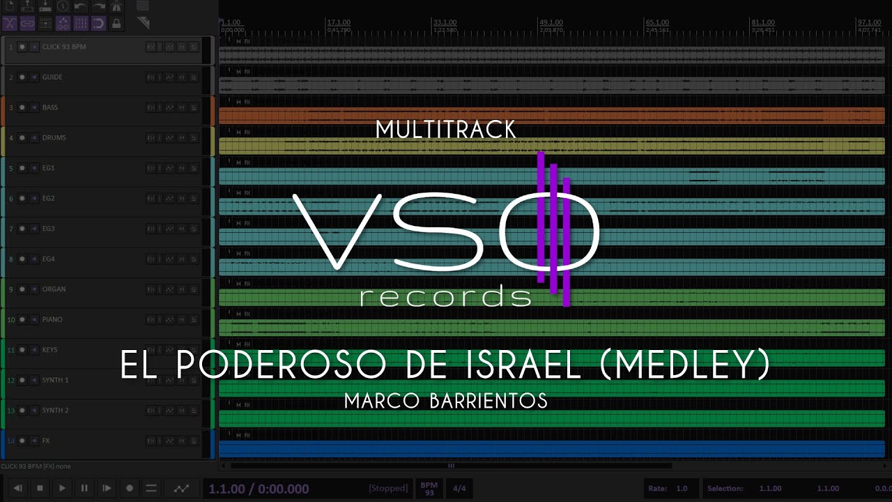 MULTITRACK - El Poderoso De Israel (Medley) - Marco Barrientos