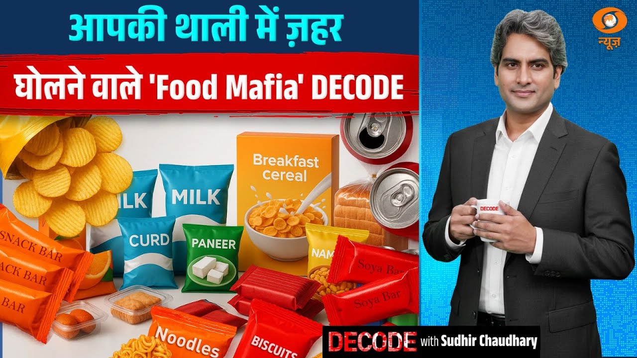 आपकी थाली में ज़हर घोलने वाले 'Food Mafia' DECODE | Ultra Processed Food | Decode | Sudhir Chaudhary