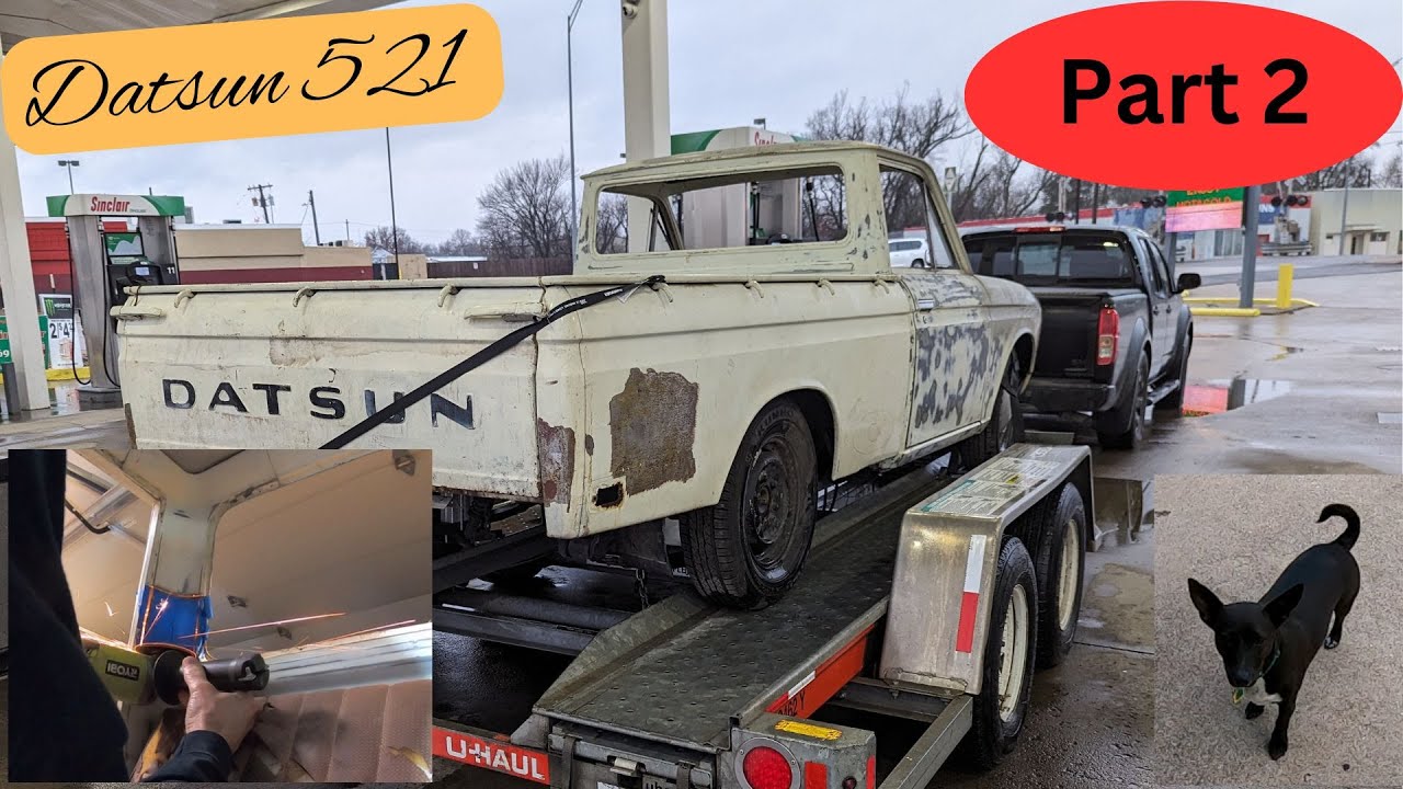Datsun truck restoration part 2. How to add 3 point seat belts.
