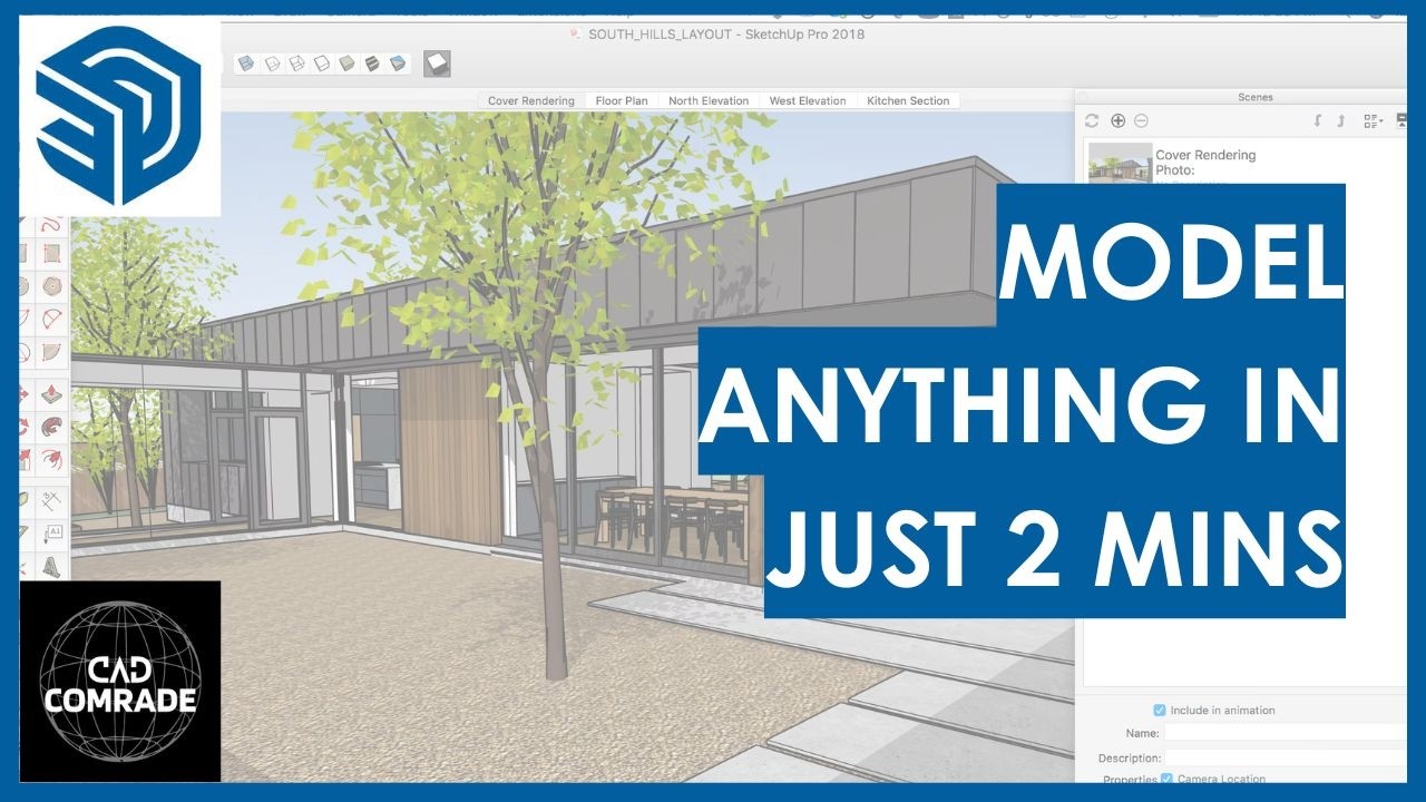 Как смоделировать дом в SketchUp | Урок по расширению Face Up