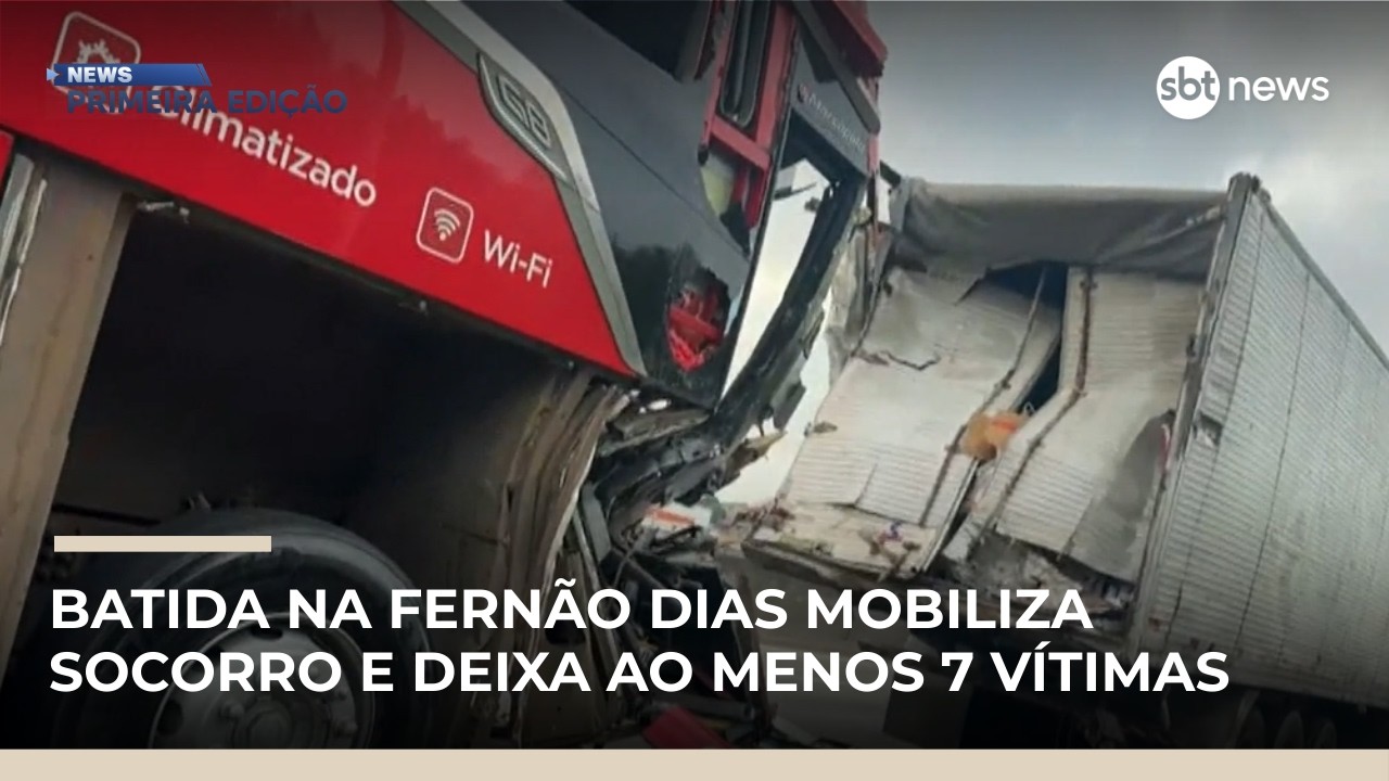 Acidente grave na Rodovia Fernão Dias deixa ao menos sete vítimas | #NewsPrimeiraEdição