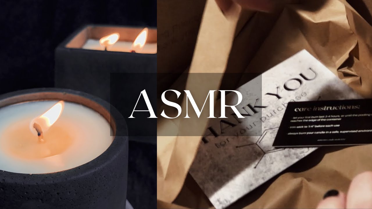 pack candle orders with me (ASMR style)