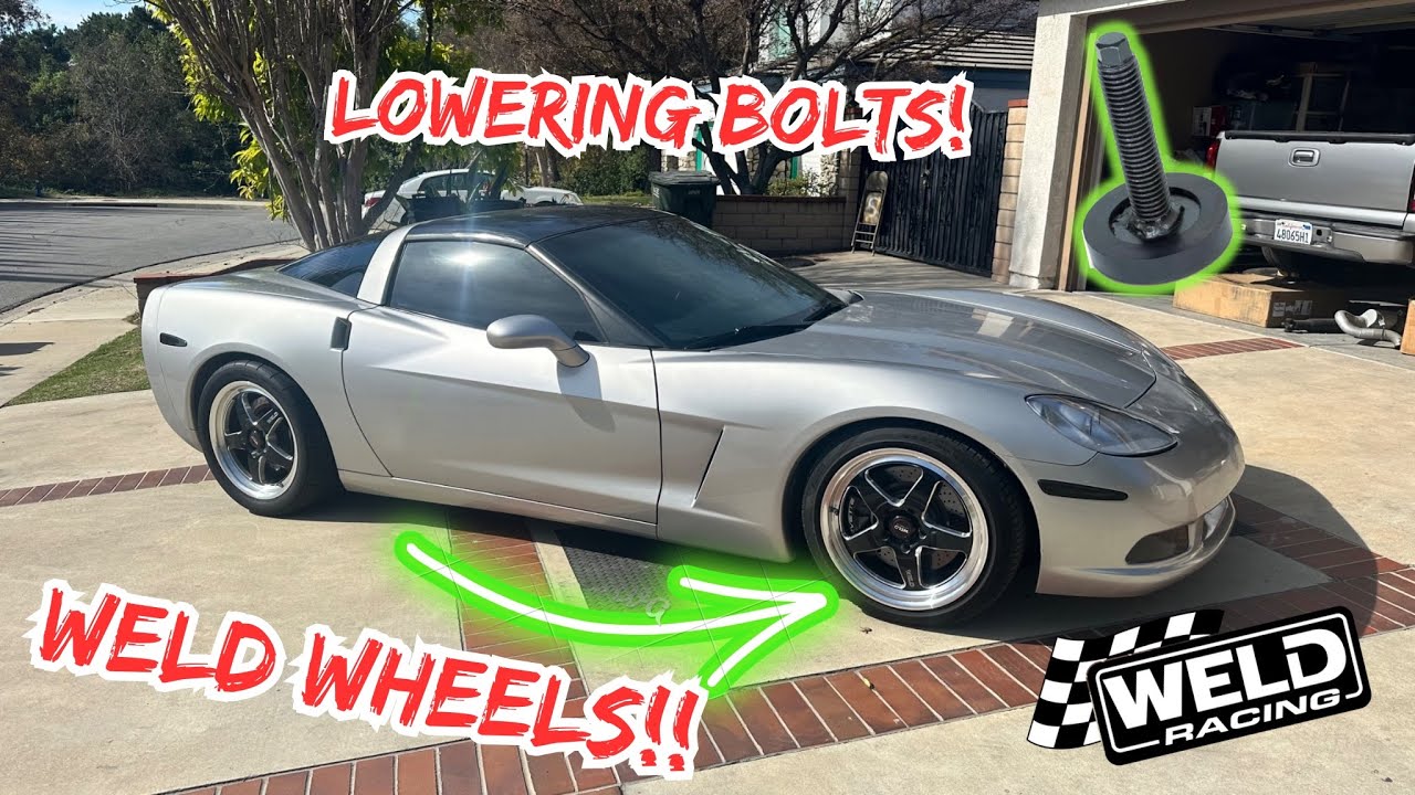 C6 CORVETTE GETS WELD WHEELS & LOWERING BOLTS!!!