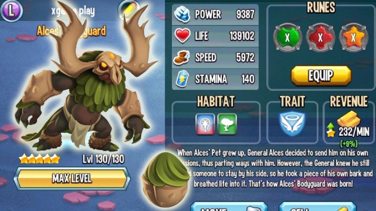 😝Monster Legends - Alces Bodyguard level 130 vs Dungeon Master Petro Loa