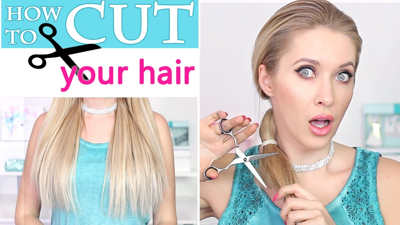 How to cut you own hair ✄ Trim split ends ✄ Straight or layered