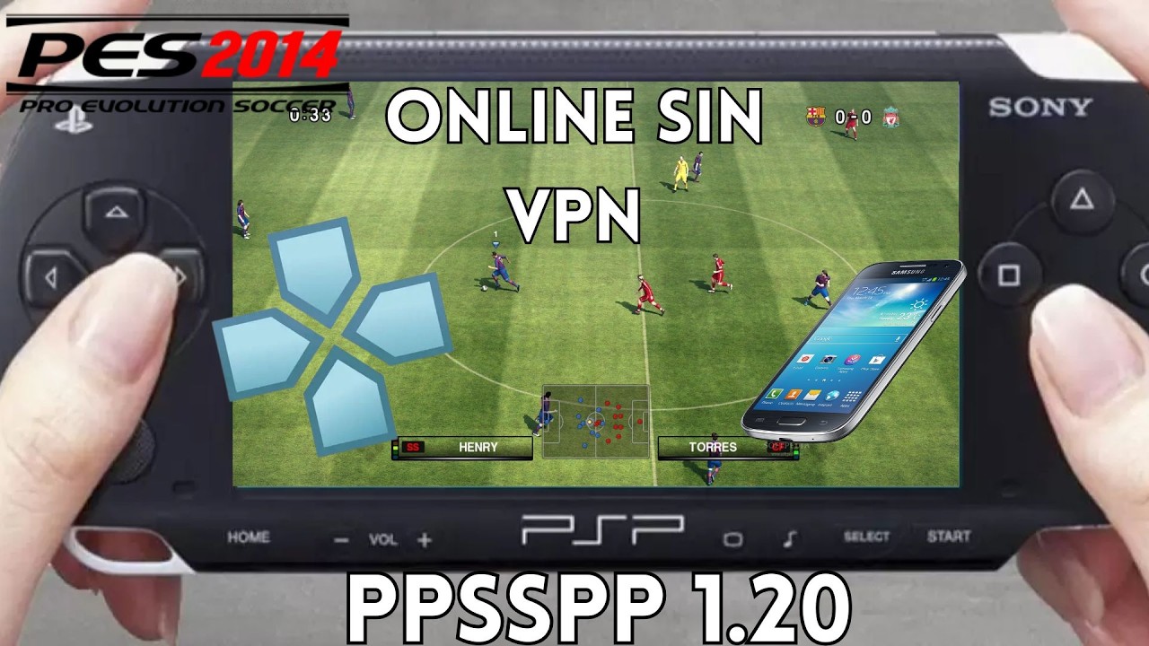 PROBANDO ONLINE PPSSPP | PES 2014 | VERSION 1.20