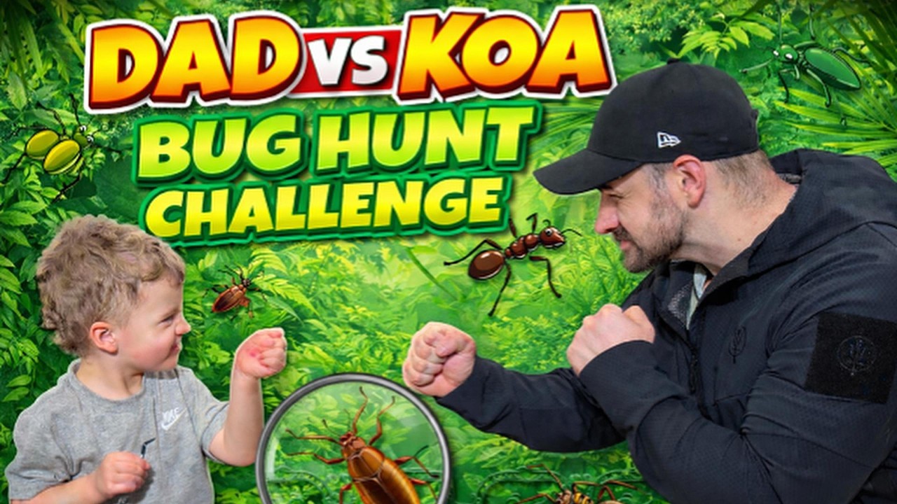 Dad vs son bug hunt challenge! who finds more bugs? loser gets wet!