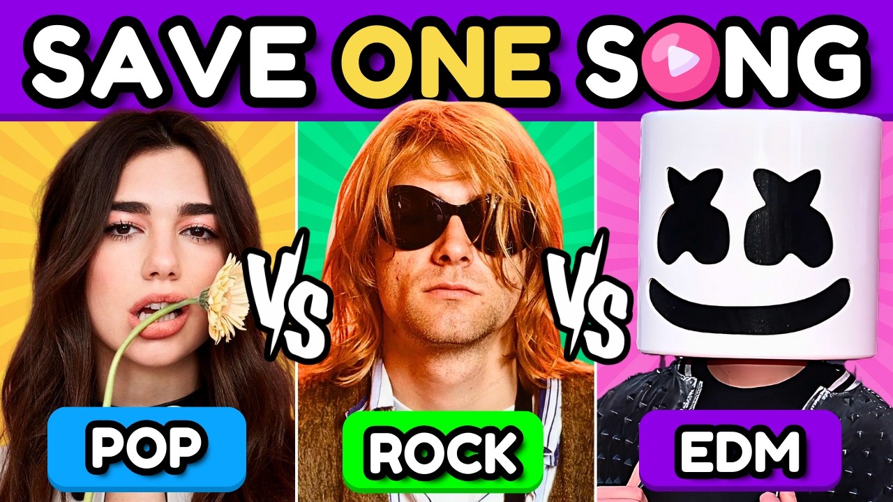 SAVE ONE SONG 🎵 Pop vs Rock vs EDM 🔈 Music Quiz