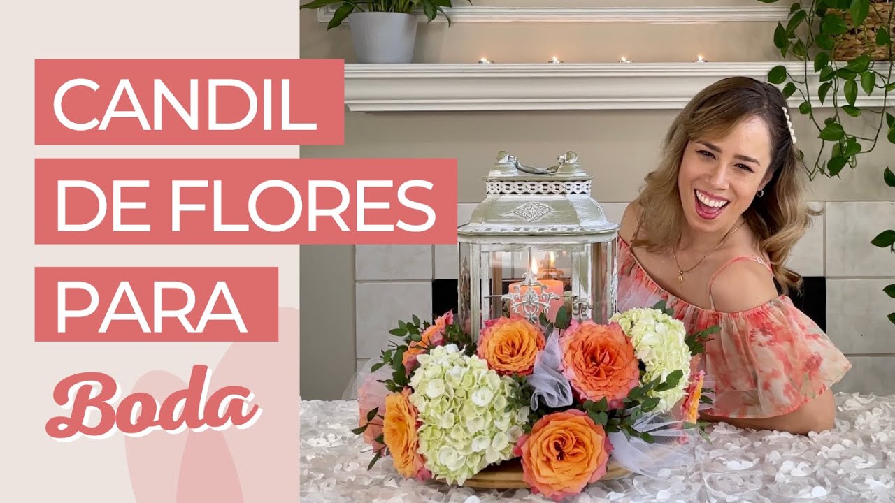 ELEGANTE CANDIL FLORAL ESTILO VINTAGE PARA BODA 🕯👰🏻‍♀️