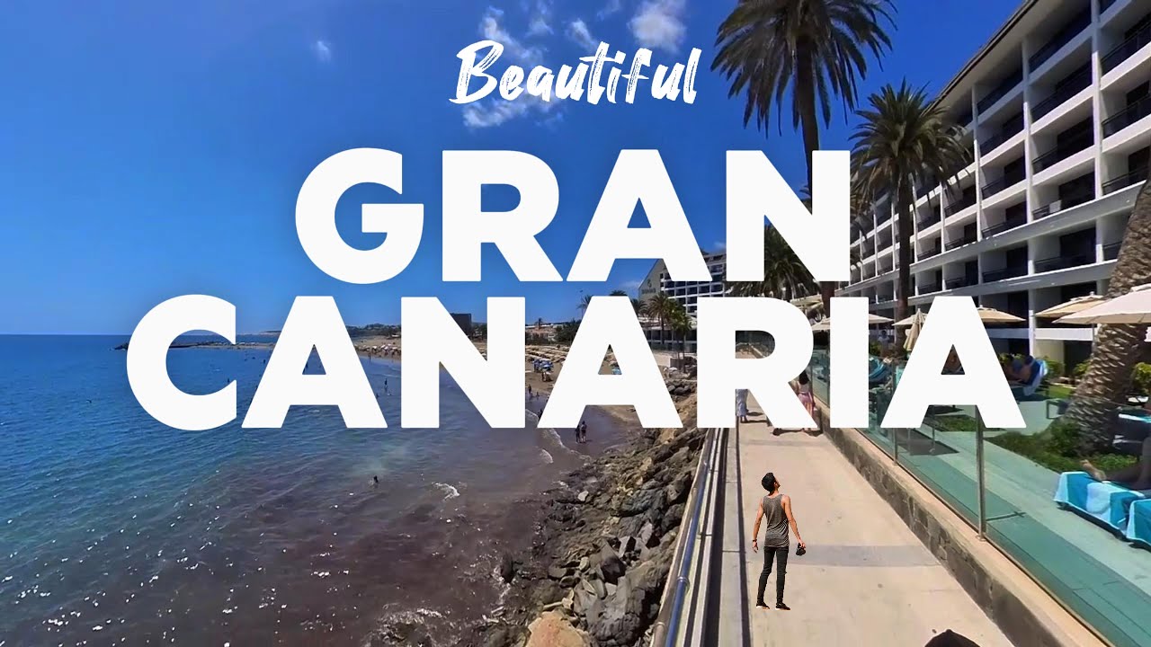 San Agustin GRAN CANARIA Spain - 4K Walking Tour from Playa de las Burras with the Insta360 X3