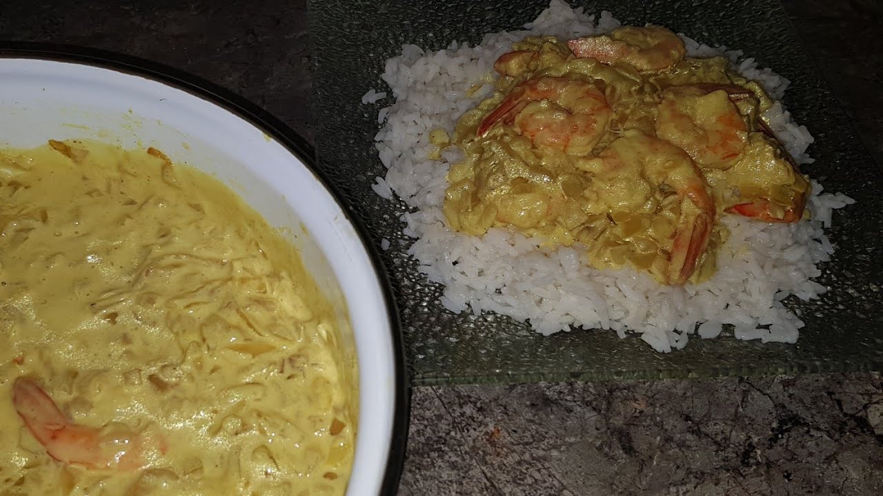 Recette de riz aux crevettes et sauce blanche 🍚🍤