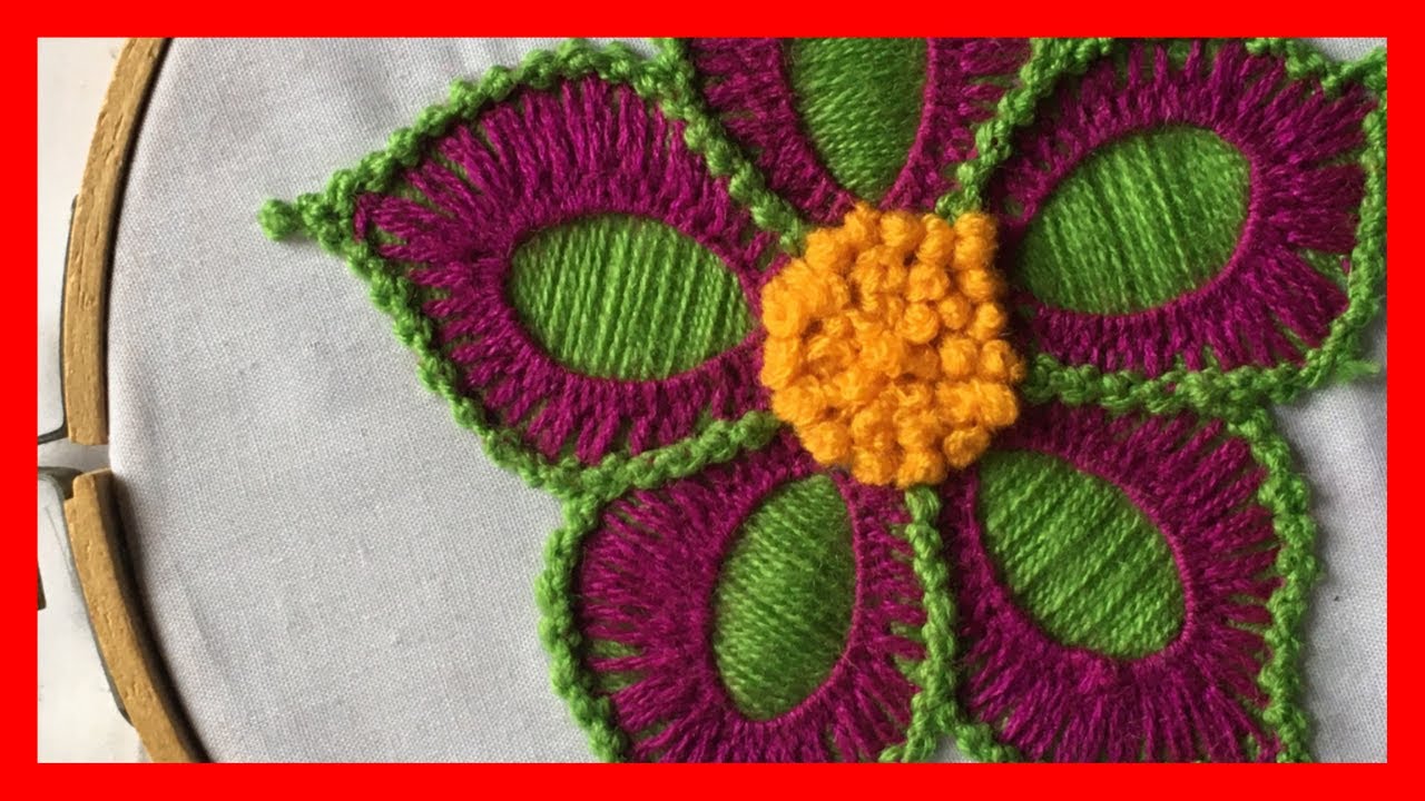 Bordados A Mano Paso A Paso Para Flores Grandes. HAND EMBROIDERY