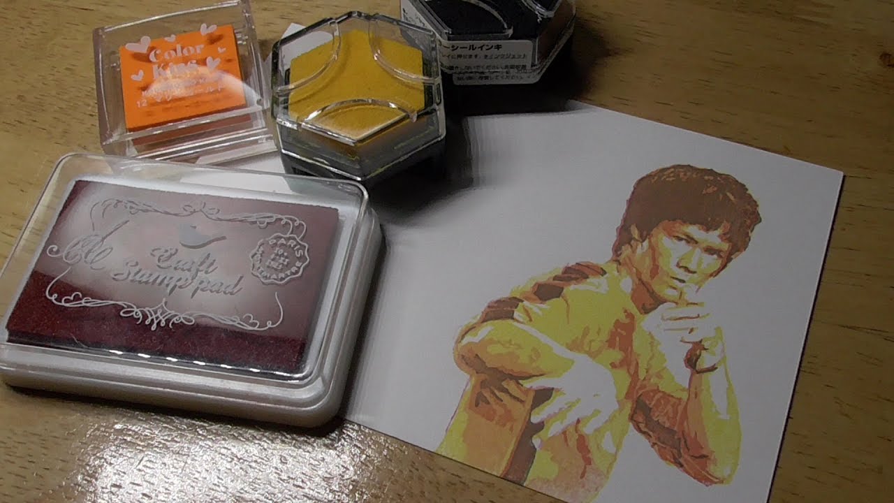 【けしはん道】Keshihan-do Bruce Lee amazing timelapse rubberstamp carving ブルースリーを消しゴムはんこで彫ってみたら