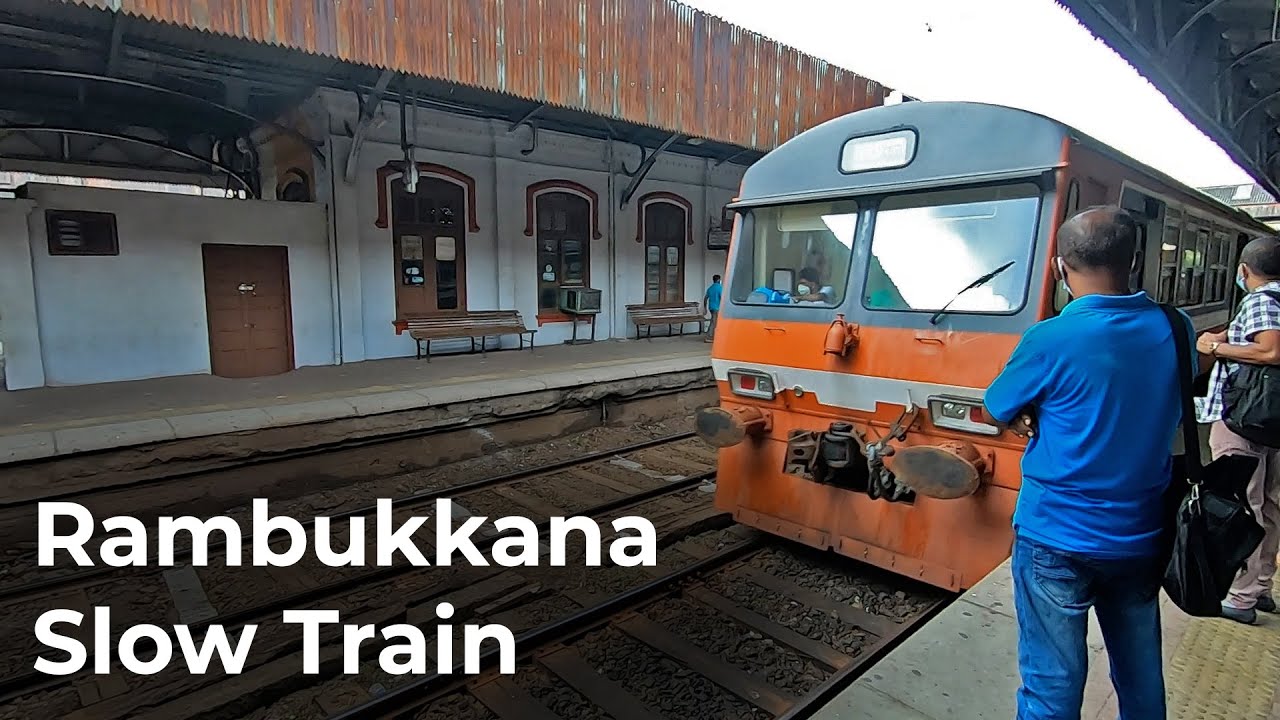 Rambukkana Slow Train Arriving at Maradana Railway Station