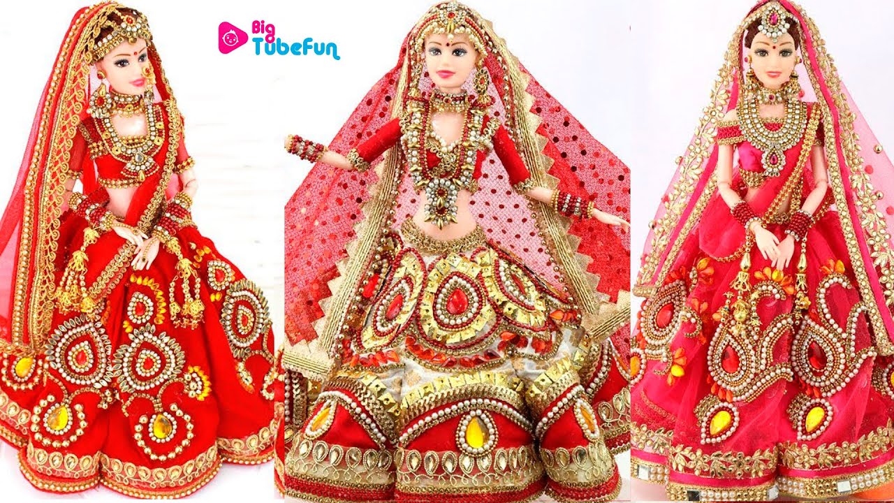 Barbie Salwar Suit Designs - Anarkali & Sharara Suit! Designer Barbie Dress, Gudiya Decoration