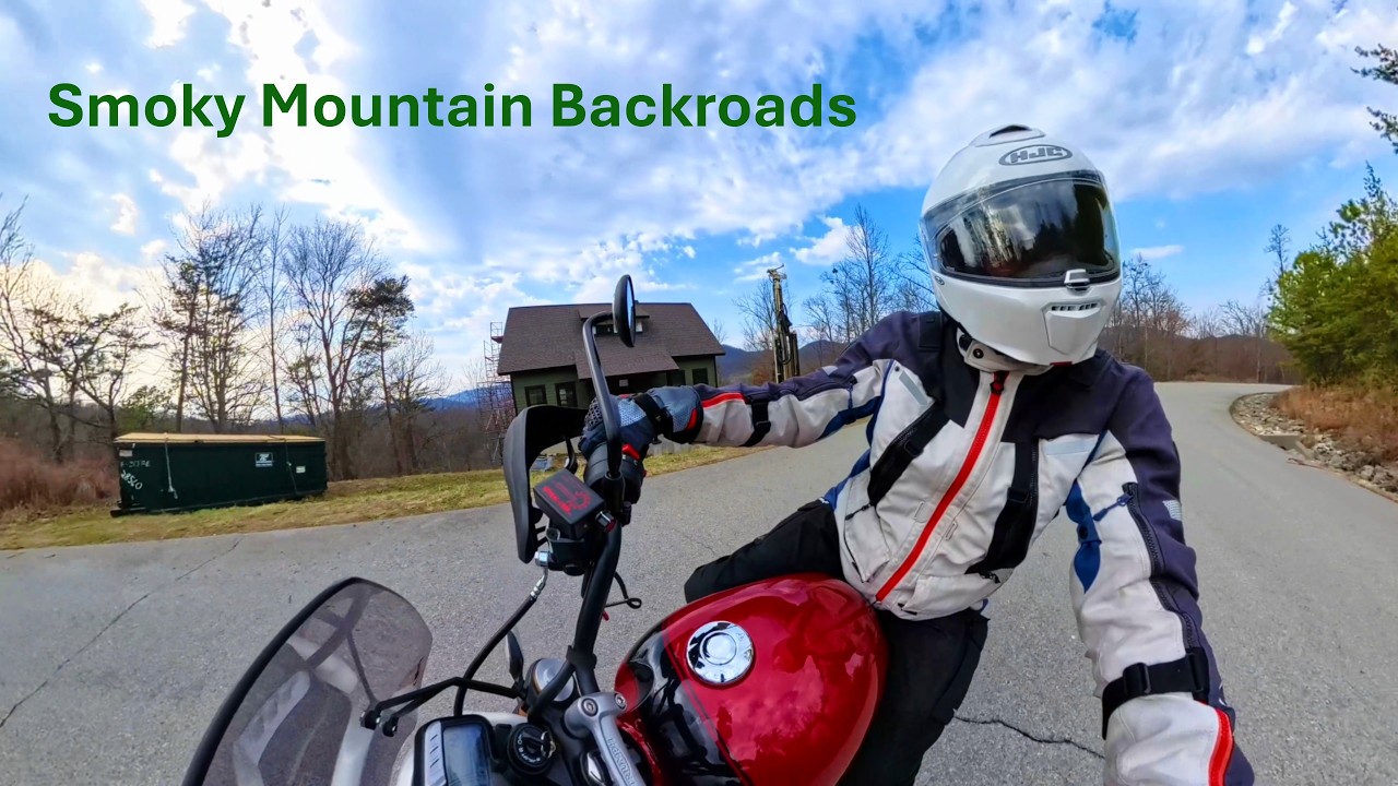 Extreme twisty backroad in the Tennessee Smoky Mountains