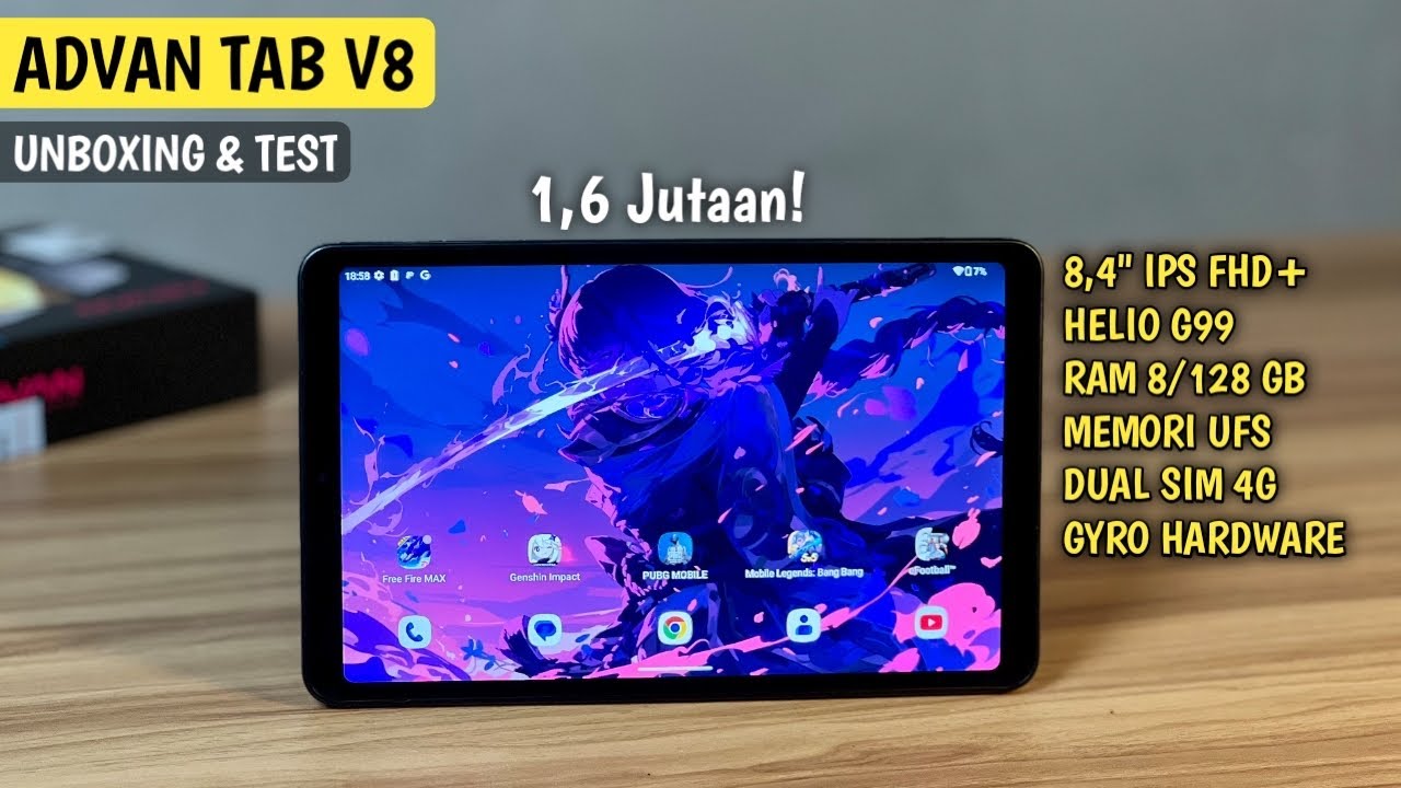 BRAND LAIN KETAR KETIR! Unboxing & Test Advan Tab V8 - Tablet Gaming Murah!