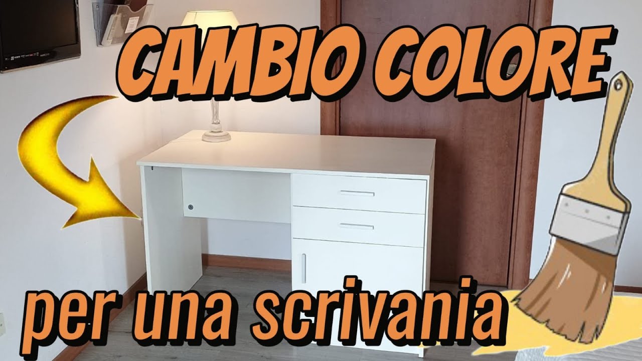Come cambiare colore ad una scrivania con la vernice fatta in casa!