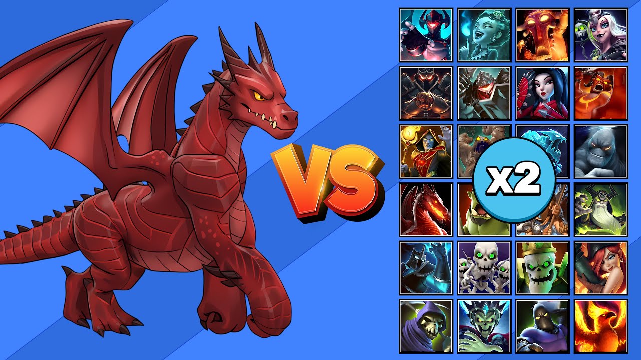 DRAGÓN vs TODAS LAS CARTAS X2 | Castle Crush