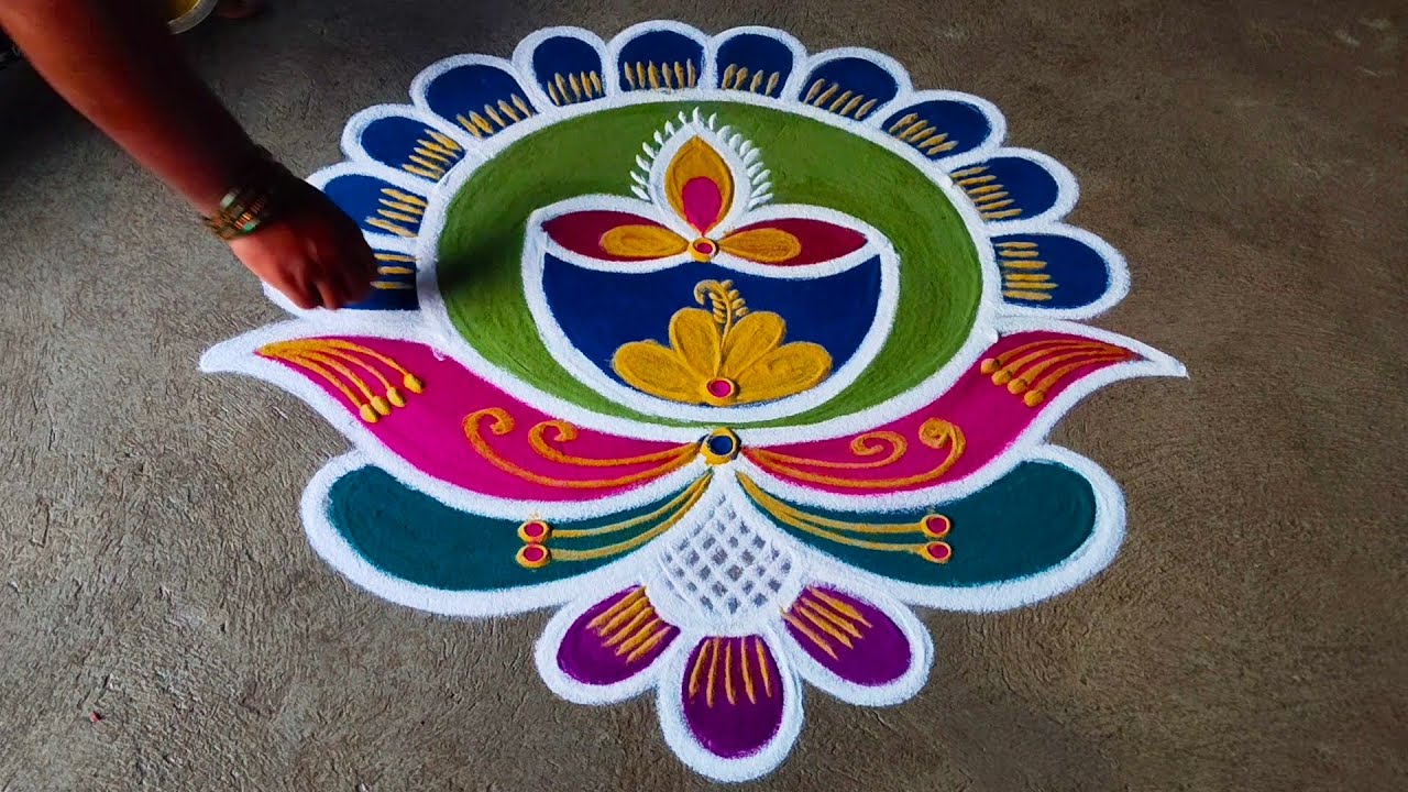 Simple rangoli azhagiya kolam ❤️❤️❤️❤️❤️❤️