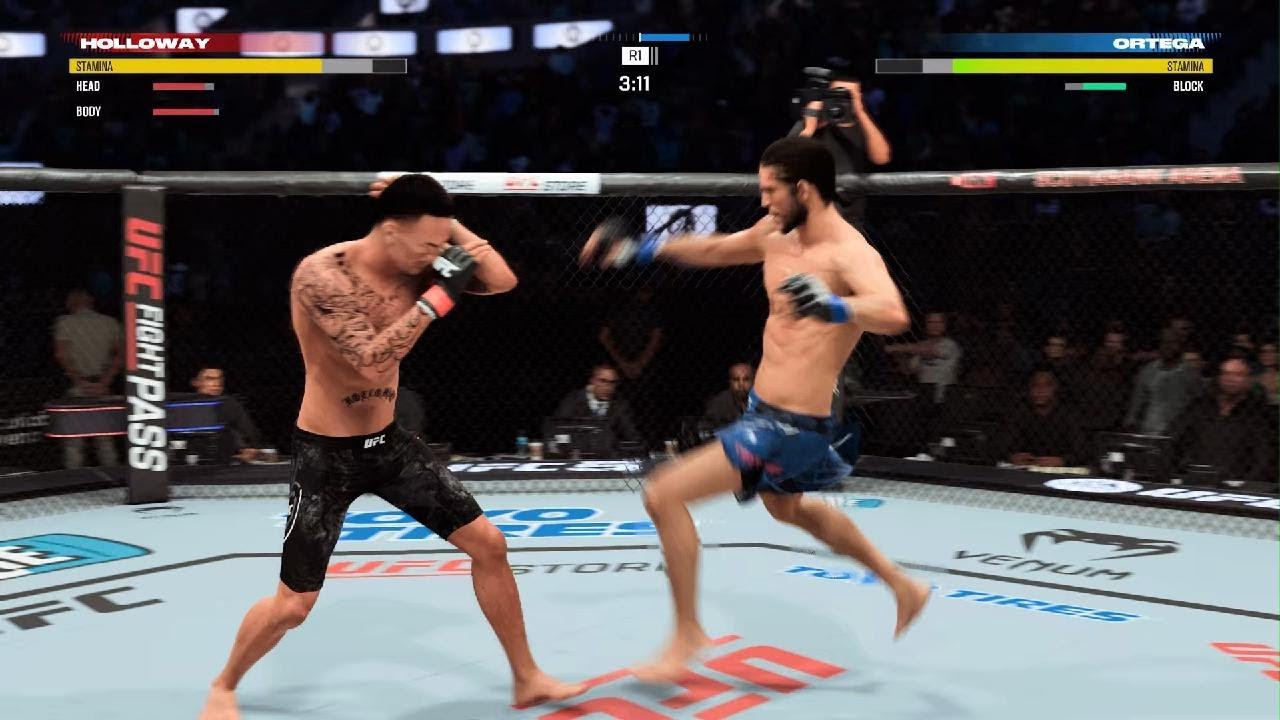 EA SPORTS UFC 5 Max Holloway dominates Brian Ortega.