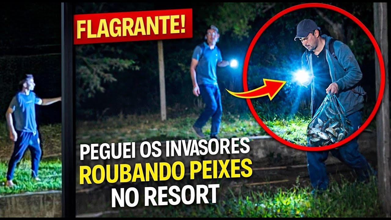 PEGUEI INVASORES ROUBANDO PEIXES NO RESORT 😱