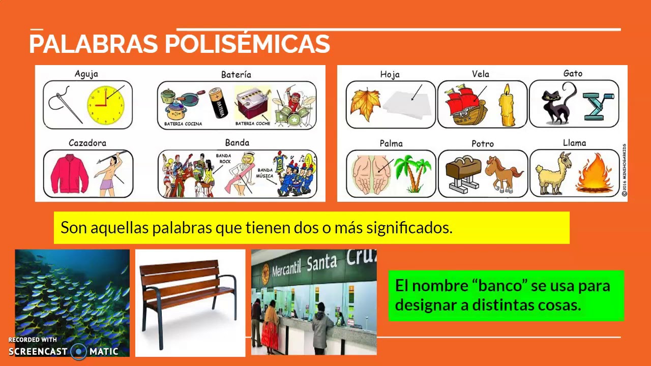 Palabras según su significado