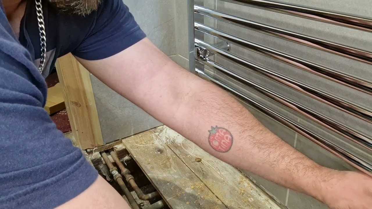 How to pipe up a heated towel radiator.