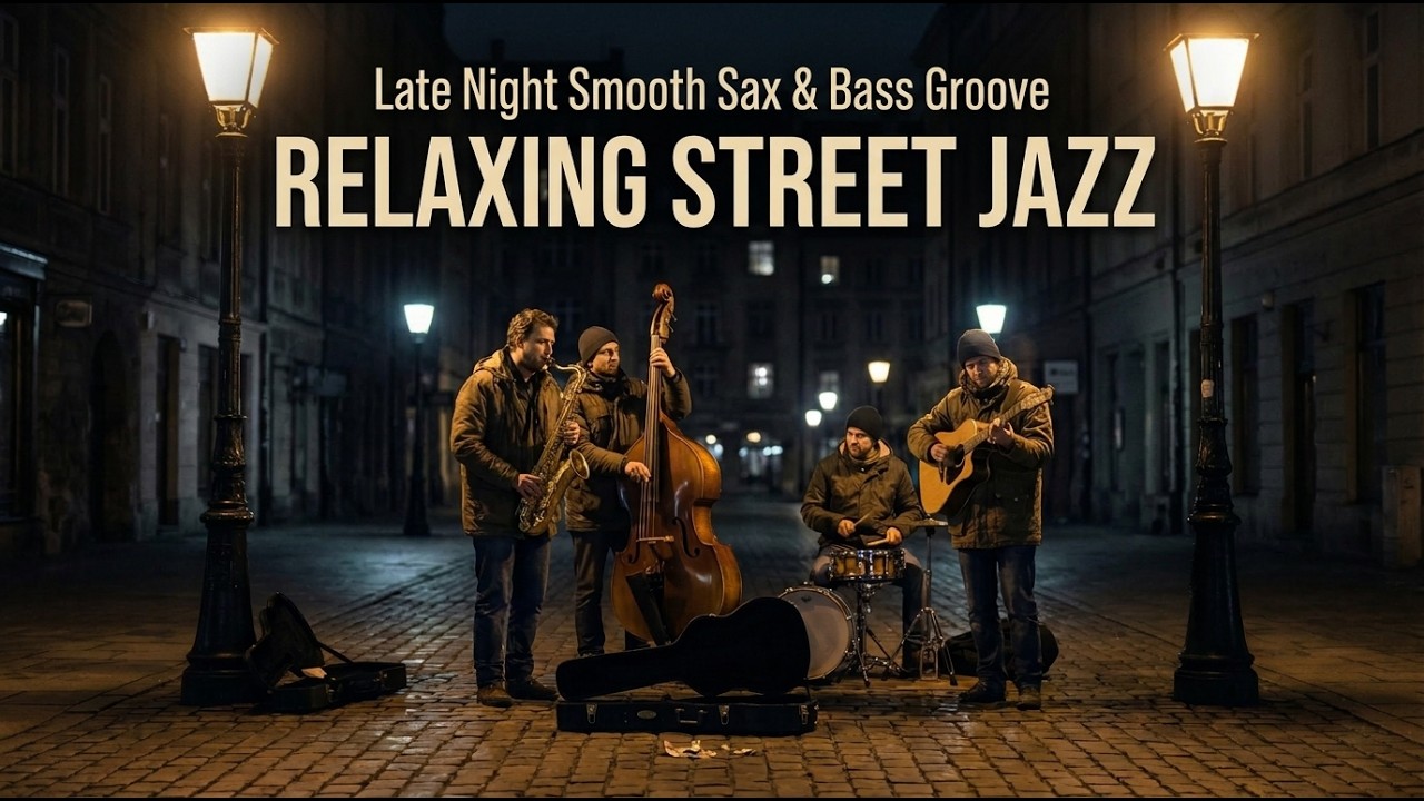 Relaxing Street Jazz – Late Night Smooth Sax & Bass Groove