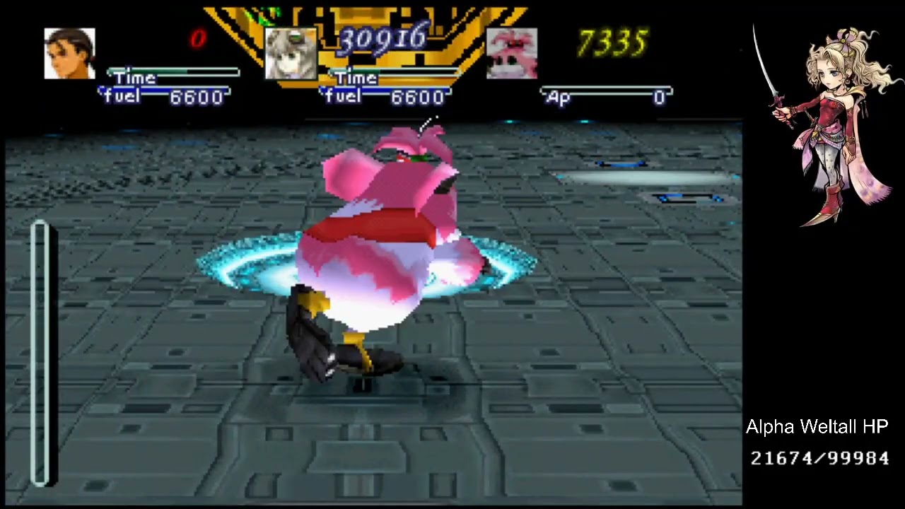 Xenogears : beating alpha Weltall... doing nothing at all