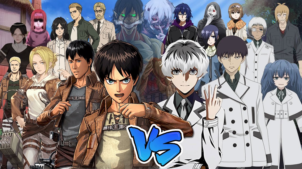 TITANES VS GHOULS || Attack On Titan VS Tokyo Ghoul || Ren Park Ft. Grandes Artistas