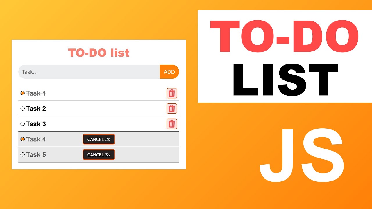 JS: To-Do list app | To-Do список дел | localStorage | Используем HTML, CSS, JS