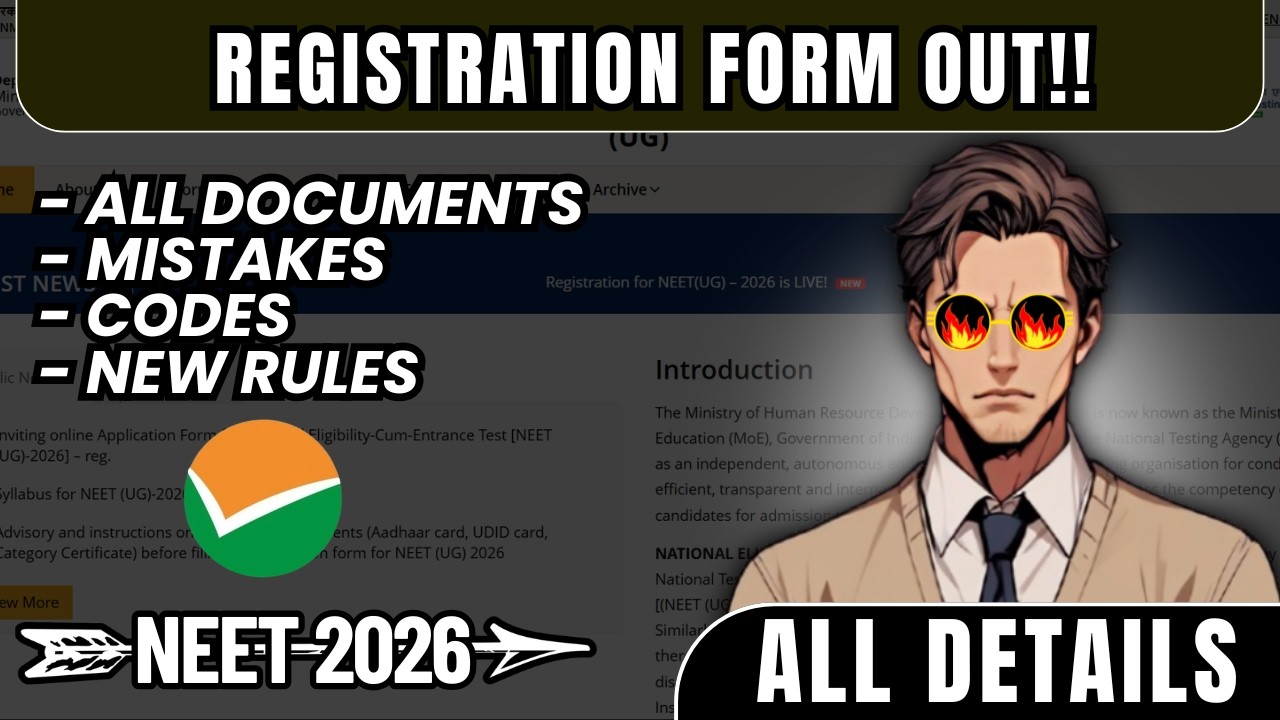 NEET 2026 Application Released | Complete DETAILS | Common mistakes students do | #neet2026 #nta